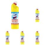 Domestos Citrus Fresh Thick Bleach eliminates 99.9% of bacteria and viruses disinfectant to protect against germs 750 ml (Pack of 5)