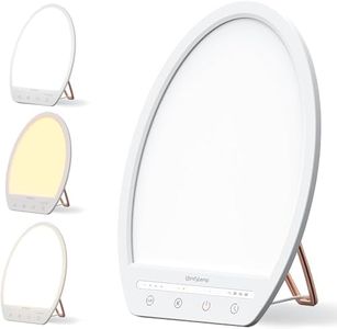Comfytemp Tageslichtlampe UV-Frei Therapielicht, 10.000 Lux Sonnenlicht lampe, 3 Farbtemperaturen, 4 Helligkeitsstufen und Timer, Tageslichtwecker,Vollspektrumlicht, Verbessert Schlaf