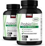 Force Factor ProbioSlim Extra Strength, Probiotic Supplement for Women and Men with 30 Billion CFUs and Green Tea Extract for Gut Health Support, Bloating and Gas Relief, 120 Count (Pack of 2)