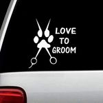 B1111 Love to Groom Dog Grooming Scissors Stylist Decal Sticker