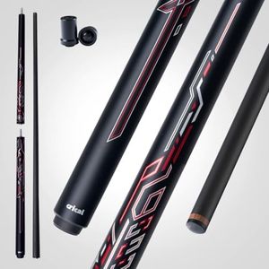 CRICAL Carbon Fiber Jump Break Cue Series 3 Piece Jump Cue Professional Powerful Break Cue with 13mm Tip and Uni-loc Joint(Red)