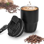 Milifox Coffee Mug Insulated Coffee Cup with Straw and Lid, Travel Mug with Stainless Steel Leak Proof Reusable Keep Cup 320ml