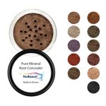 Root Concealer Touch Up Powder | All-Natural Crushed Minerals Without Brush | Fast and Easy Total Gray Hair Cover up For Black | Brown | Auburn and Blonde Hair .32 ounce (Without Brush, Medium Brown)