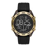 Diesel Watch for Men Crusher, Ana-Digi Movement, 46 mm Black Nylon Case with a Silicone Strap, DZ1901