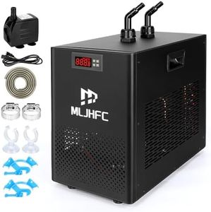 MLJHFC 42Gal Aquarium Chiller 1/10 HP 160L Quiet Compressor Refrigeration Hydroponic Cooling System Suitable for Aquariums Salamanders Coral Reefs Jellyfish