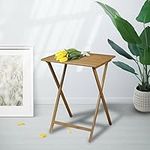 fandcy Folding Bamboo Bedside Table