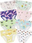 BliBliTaTa Girls' Underwear,Soft Cotton Tagless Panties for Toddlers' & Little Kids Comfort,Breathable Briefs in Sizes 18-24 Months,2T,3T,4T,5T,6T,7,8,10,12 Years Old,8-Pack Parachute-2T