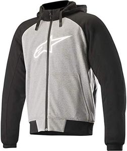 Motorcycle jackets Alpinestars Chrome Sport Hoodie Anthracite Black White, Black/Anthracite, L
