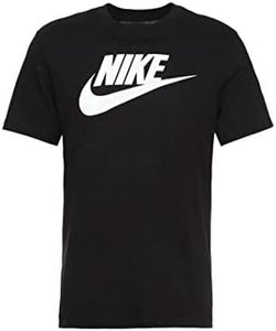 Nike Homme M Nsw Tee Icon Futura T shirt, Noir (Black/White 010), M EU
