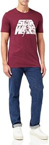 Star Wars Retro Logo Camiseta, Rojo (Burgundy Blue), X-Large para Hombre