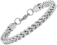 THE MEN THING TWIN TOUGH - Pure Stainless Steel Italian trending Style, double-layer thick Bracelet 8 inch with Lobster Claw Buckle for Men & Boy (5mm)