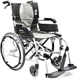 Karman Ergonomic Wheelchair Ergo Flight with Quick Release Axles in 16" Seat, Pearl Silver Frame