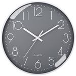 Amdonalo Wall Clock Silent Non-Ticking Modern Wall Clocks Battery Operated for Living Room, Kitchen, Office Decor 10 Inches