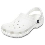 Crocs Unisex-Adult Classic Clogs (Best Sellers), White, 6 Men/8 Women