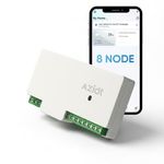 AZIOT 8 Node WiFi Smart Switch | Bluetooth Backup | Fits in 6 & 8 Module Switch Board | App + Voice Control | Timer Scheduling | SmartLife App | Easy Retrofit | Made in India