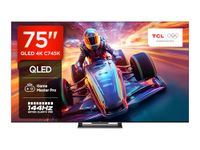 TCL 75C745K 75-inch QLED Television 144Hz Full Array Local Dimming 4K UHD Smart TV Google TV Dolby Vision & Atmos Motion clarity Hands-Free Voice Google assistant & Alexa with AMD FreeSync Premium Pro