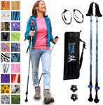 York Nordic Motivator Walking Poles for Balance and Rehab - Patented Stability Grips - Lightweight, Adjustable, and Collapsible - 2 Pieces Adjustable w/flip Locks - Heights 4'6" up to 6'2" - 230 lbs