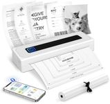 SMOCTAR Portable Printer Wireless, Bluetooth Inkless Thermal Printer A4, Mobile Printer Compatible with Android & iOS Phone & Laptop, Small Printers for Home, Travel, Photo, Office, School