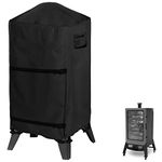 WOMACO Smoker Cover for Pit Boss 4/5/7 Pro - Series, PBV4PS1, PBV5PW1, PBV4PS2, Heavy Duty Waterproof Vertical Pellet BBQ Smoker Grill Cover (26.5" W x 26.5" D x 48" H, Black)
