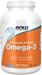 Now Foods, Molecularly Distilled Omega-3 1.000mg, DHA and EPA, 500 Softgels, Lab-Tested, Gluten Free