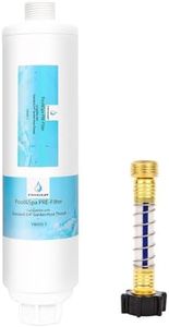 Fenxixdy Garden Hose and Pre-Filter for Pools, Hot Tubs and Spas Dramatically Reduces Heavy Metals, and Odours Fits any standard 3/4-inch garden hose thread, filters up to 8000 gallons of water