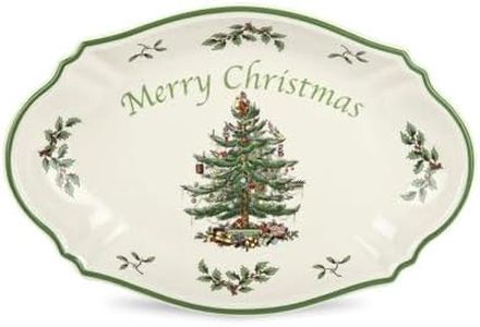 Spode Árbol de Navidad Merry Christmas Tree Tray (Verde)