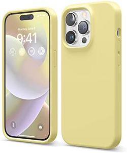 elago Liquid Silicone Case Compatible with iPhone 14 Pro Case (6.1"), Premium Silicone, Full Body Protection - 4 Layer Shockproof Phone Cover, Anti-Scratch Soft Microfiber Lining (Yellow)