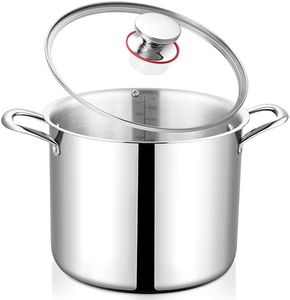 Onader 12QT Large Stainless Steel Stock Pot with Lid Tri-ply Cooking Soup Stockpot