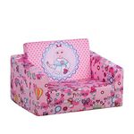 Kids Sofa Chair, Full Foam Children Sofa, Flip Out Sofa Bed, Kids Sleeping & Playing Sofa, Kids Furniture (Pink)