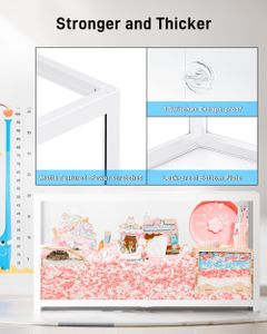 BUCATSTATE Large Hamster Cage – White, Spacious Small Pet Habitat