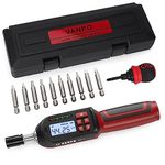 VANPO Digital Torque Screwdriver, 1.33-44.25in.lb/0.15-5Nm, Electric Adjustable Torque Screwdriver Wrench Set with Buzzer, LED Notification, Preset Mode, Data Storage for Bike Repairing and Mounting