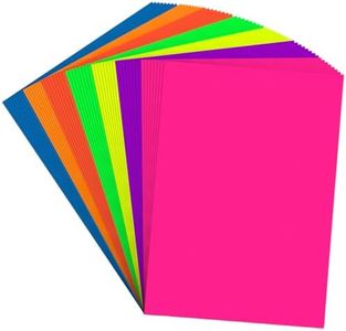 Poster Board 11 x 14 Inches,56 Sheets Neon Paper 7 Color Fluorescent Paper Bright Cardstock 250 GSM/90 lb Heavyweight Projects School Science Fair Event Displays and Business Presentations