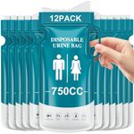 Portable Urinal for Men,Disposable Urine Bags with Handle,Emergency Toilet Pee Bags,Vomit Bag Travel Urinals for Men,Women,Pregnant,Patient,Kids,Travel,Car,Camping,Hiking (12, White)