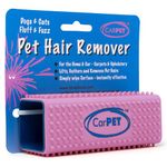 CarPet Pet Hair Remover - Works Perfectly To Remove Dog, Cat & Other Pet Hair from Clothing, Soft Furnishings, Car Interiors, Carpets, Bedding or Any Fabric - Pink