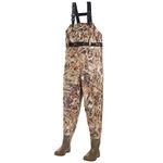 Fairiland Waterproof Fishing Wader Breathable Nylon PVC Hunting Wader Camo Bootfoot Chest Wader for Men and Women (9#)