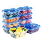 MyChoice Plastic Meal Prep Snap-On Airtight Lid 1000ml Food Storage Container Takeaway Boxes Pack of 10 - Leakproof Suitable for Microwave Freezer Dishwasher Safe with Lid Vents