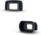 JJC 2 Types Viewfinder Eyecup Eyepiece for Nikon D780 D750 D610 D3500 D3400 D5600 D5500 D7500 D7200, Soft Long Design + Original Eyeshade Replaces Nikon DK-25/20/21/23/24/28 Eye Cup