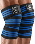 Mava Sports Knee Wraps (Pair) for Men & Women | Ideal for Cross Training, WODs, Gym Workouts, Weightlifting, Fitness & Powerlifting | Knee Straps for Squats | 72" Compression & Elastic Support