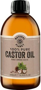 Natural Planet Original Castor OIl 500ml Cold Pressed Premium Quality 100% Pure Hexane-Free, Non GMO, Versatile Usage Eyelashes, Eyebrows and Hair growth