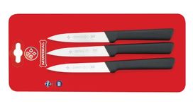 Mundial SC0547-4 4-Inch Spear Point Paring Knife Collection, Set of 3, Black