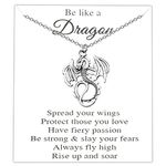 bobauna Dragon Lover Gift Dragon Spirit Animal Pandant Necklace Be Like A Dragon Jewelry Dragon Themed Jewelry Gift (dragon necklace)