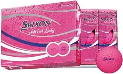 Dunlop SNSFL5PPK SRIXON Soft Feel Lady Golf Balls, 2021 Model, 1 Dozen (Pack of 12), Passion Pink