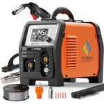 HITBOX 145A 4-in-1 Portable MIG Welder – 240V Gasless Digital Inverter with LED Display – MIG/ARC/Lift TIG/Spool Gun Flux Core Welding Machine – Ideal for Carbon Steel, Iron & Stainless Steel(HBM145)