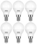 Vanke E14 LED Light Bulb, Small Edison Screw in Golf Ball Bulbs, 6W (Equivalent to 40W), Warm White 2700K, 470 Lumen, Pack of 6, Non-Dimmable