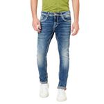 ROOKIES Cool Stride Men's Lowrise Slim Fit Jeans with Tapered Ankles-RJ5302_R-32 Med Blue