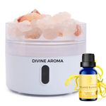 Divine Aroma Diffuser for Home Fragrance | Himalayan Rock Salt Aroma Diffuser/Humidifier & Ylang Ylang Essential Oil Home,Office, Spa, Bedroom, Hotel & Saloon