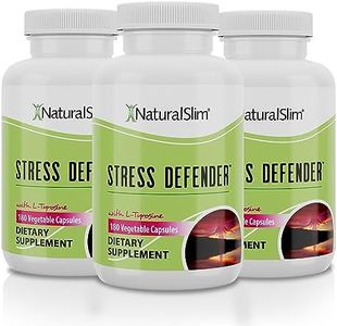 NaturalSlim Stress Defender - Cortisol Support & Stress Support Formula with Vitamin B5 Pantothenic Acid and L Tyrosine Supplement - Cortisol Health Manager for Sleep & Energy Support - 3 Pack