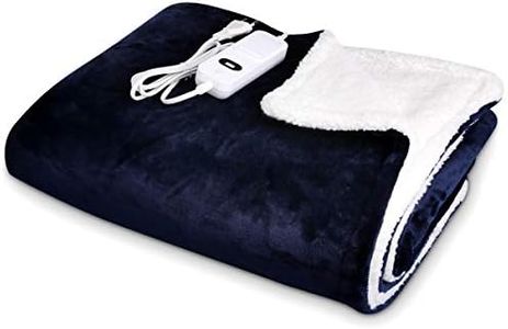Navaris Poncho chauffant électrique - Plaid 180 x 130 cm avec arrêt automatique et 4 niveaux de réglage - Poncho ultra doux protection surchauffe