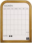 Dry Erase Calendar for Wall, Magnetic Calendar Whiteboard Monthly with Decorative Solid Wood Frame, White Board Calendar for Home or Office to Keep Track of to-Do Lists, 17''*23'', Natural