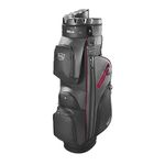 Wilson Staff Golf Bag, I Lock Dry Cart Bag, Trolley Bag, 14 Compartments for Various Golf Clubs, Black/Red